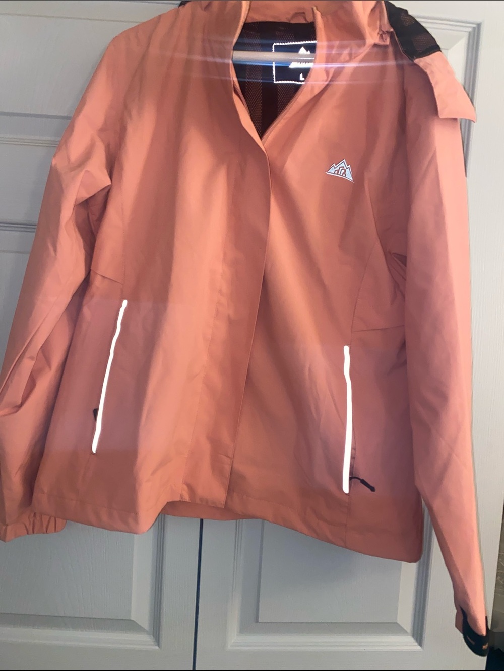 Women's Coral Pink Utility Shell Jacket with Hood size L